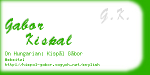 gabor kispal business card