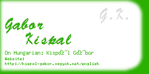 gabor kispal business card